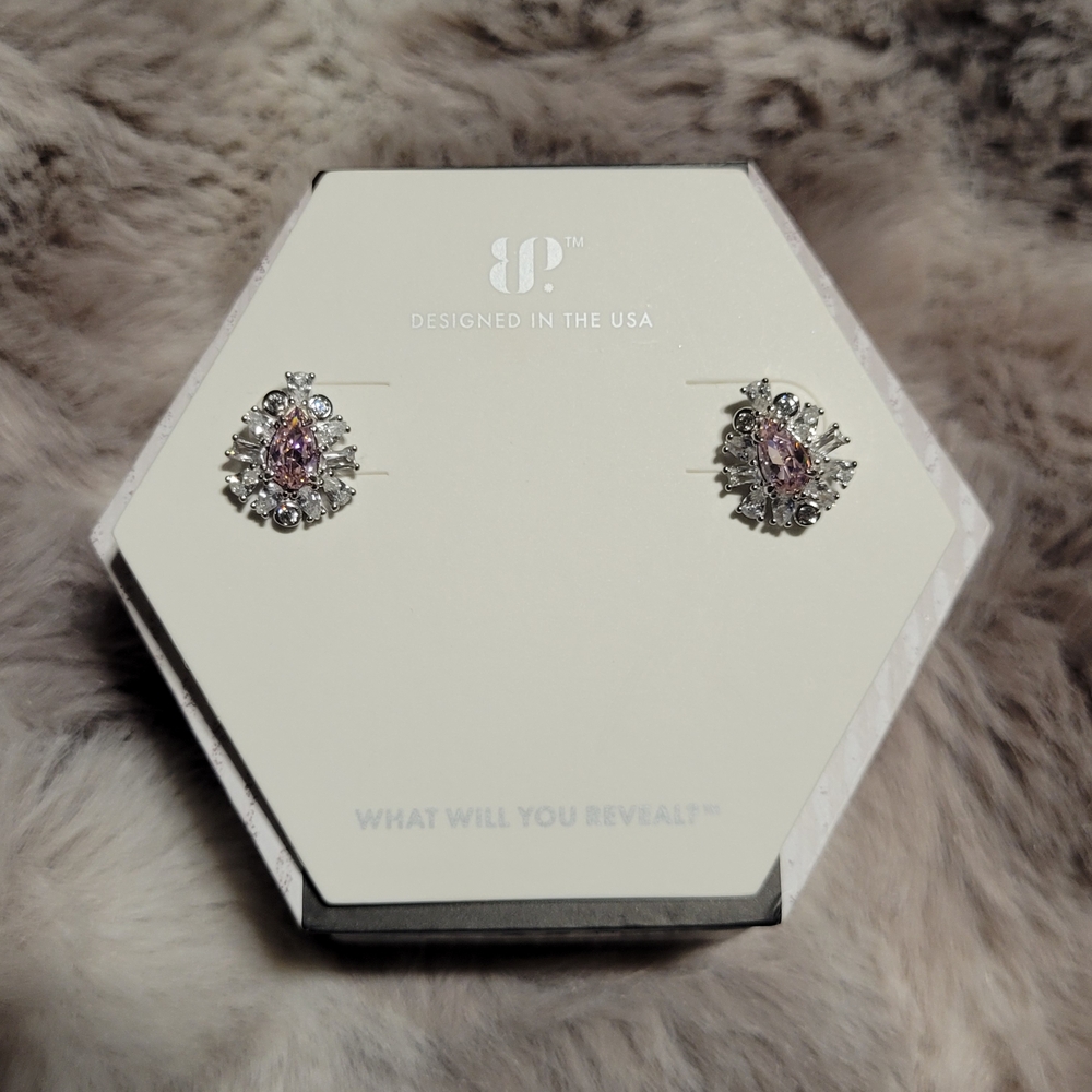 Sterling Club Stunning Pink and Silver Earrings by Bimb Party
